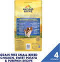Nature's Recipe Grain Free Small Breed Dry Dog Food, Chicken, Sweet Potato & Pumpkin Recipe, 4 lb. Bag