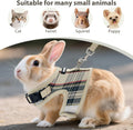 AIITLE Adjustable Soft Harness with Leash for Rabbits, Beige S
