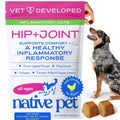 Native Pet Inflammatory Care - Pain Relief for Dogs - Green-Lipped Mussel, Turmeric & Collagen for Dogs - Hip and Joint Supplement Supports Healthy Inflammatory Response & Joint Comfort - 30 Chews
