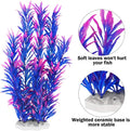 MyLifeUNIT Fish Tank Plants, 10 Pack Artificial Aquarium Plants for Decorations (Blue)