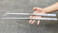 2Pcs set of aquarium water grass tweezers, measuring 18 inches length, with straight and curved ultra long stainless ste