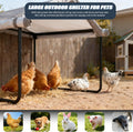 3 in 1 Extra Large Dog Canopy Outside,All-Season Outdoor Dog Shade XL with Roller Shutters and Removable Door,Pet Shelte