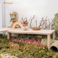 Niteangel Hamster Play Wooden Platform: Wave- 15.7" L x 9" W - 7" H
