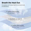 Bedsure Cooling Blanket for Small Dogs with Breathable Air-Core Fill Q-MAX>0.4 - Dog Cooling Mat Soft, Lightweight Pet Cat Throw Cold Blanket Washable for Summer, Arctic Blue, 25x35