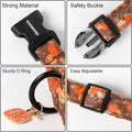 DOGWONG Fall Pumpkin Dog Collar- Design Fall Holiday Dog Collars Adjustable Halloween Pumpkin Sunflower Dog Collar for S