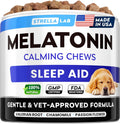 STRELLALAB Melatonin for Dogs to Sleep 6mg - Doggie Sleep Aid Treats - Sleeping Pills for Anxiety - Extra Strength Calming Chews Large & Small Breed Help Sleep at Night - Made in USA - 60Ct