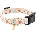 Faygarsle Cotton Designer Dogs Collar Cute Flower Dog Collars for Girl Female Small Medium Large Dogs with Flower Charms S