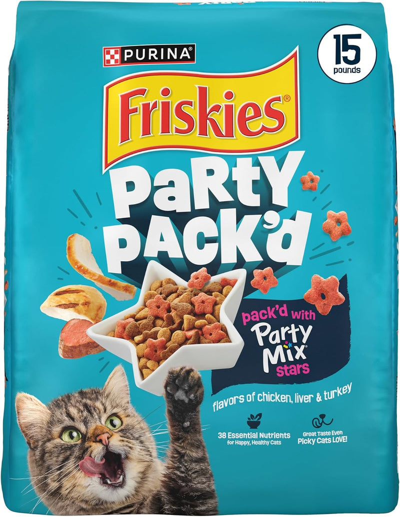 Friskies Purina Party Pack'd Dry Cat Food - 15 lb. Bag