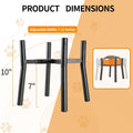 PROERR Lifted Dog Bowl Stand - Without Bowls, Single Raise Pet Food Table Adjustable Wide 7-11", Tall 10" - Bowl Stand S
