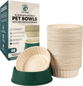 50-Pack 28oz Disposable Pet Bowls with Food-Grade Silicone Base – Biodegradable, Hygienic Feeding System for Dogs & Cats