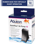 Aqueon QuietFlow Aquarium Air Pump 10, For 2-10 Gallon Tanks, Black