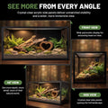 120 Gallon Reptile Tank, 4x2x2 Reptile Enclosure for Bearded Dragon, Snake, Ball Python & Chameleon, Aluminum Alloy Rept