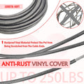 Petest Reflective Tie Out Cable with Crimp Cover for Super Dogs Up to 250 Pounds, 40 Feet