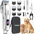 Furvana Set of 15 Dog Clippers for Grooming, Professional Dog Grooming Kit with 10W High-Torque Motor, Stainless Steel B