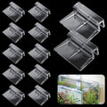 12pcs Aquarium Lid Clips Transparent,6mm Rimless Fish Tank Glass