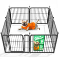 FXW Rollick Unleashed Dog Playpen for Indoor, Yard, RV Camping, 24 inch 8 Panels for Small and Puppy Dogs, Black│Patented