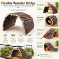 HERCOCCI Bearded Dragon Tank Accessories, 9Pcs Reptile Plants Vines Hammock Bridge Jungle Climber with Suction Cups Terr