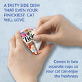 INABA Twins for Cats, Shredded Chicken & Broth Gelée Side Dish/Topper Cups with Green Tea Extract, 1.23 Ounces per Serving, 12 Servings, Tuna & Chicken with Scallop Recipe