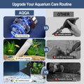 AQQA Electric Aquarium Gravel Cleaner, 8 in 1 Fish Tank Vacuum