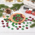 Christmas Flat Glass Marbles, 1Lb Red and Green Glass Gem for Vase Filler, Crafts, Aquarium Pebbles, Fish Tank Decor, Pa