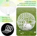 Leinuosen 4 Pack Chicken Ball Cage Movable Mesh Rabbit Coops Plastic Detachable Rolling Safety Hutch Prevents Dog Bites 