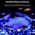 Uniclife Silicone Coral Plant Decorations Glowing Artificial Ornament for Fish Tank Aquarium, Green, Ball Shape