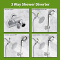 Hygie Rinse Handheld Dog Shower Attachment with Massage Head for Fast and Easy Dog Bathing and Cleaning, Included Garden Adapter for Indoor and Outdoor Dual Use, Handheld Sprayer with Hose, Chrome