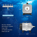 AquaMiracle Aquarium Air Pump Commercial Air Pump with Aluminum Housing, 600/1000/1200/1750GPH Fish Tank Bubbler Pond Ae