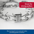 Herm SPRENGER Ultra-Plus Prong Dog Training Collar, 3.0 mm x 18" Neck Size, 3.0 mm x 22" Chain Length, Steel Chrome Plat
