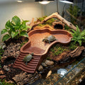 Reptile Bathing Pool with Ramp, Tortoise Water Dish & Reptile Food Dish Box