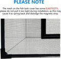 Magnetic Fish Tank Mesh Lid with Feeding Window, 39"x19"