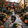Halloween Porch Goose Outfit with Hat Scarf Pumpkin Sunglasses