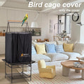 Perfitel Bird Cage Cover(Black) Good Night Birdcage Cover Black-Out Birdcage Cover Durable Breathable Washable Material… (61 inch)