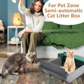 30Pcs Disposable Waste Receptacles Compatible with Pet Zone Semi-Automatic Cat Litter Box, Disposable Cat Litter Receptacles, Cornstarch Material, Kitty Litter Tray (Machine NOT Included)