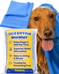 rubyloo Shammy Dog Towels for Drying Dogs Large - 34" x 26" Ultra Absorbent Technology Dries Dogs 2X Faster - Easy to Wring Out & Reuse - Compact for Bath, Swim, Rain, Travel, Cooling - 1 Pack