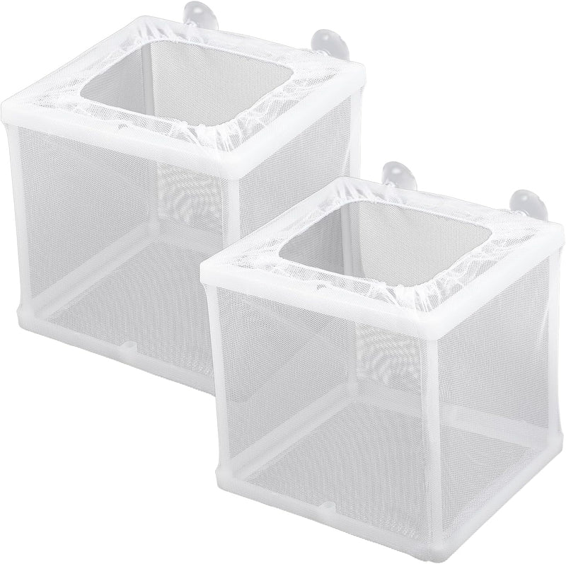 2 Pack Fish Incubator Mesh Box Aquarium, 6.3