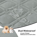 hyha Waterproof Dog Bed Blanket, Soft Pet Blankets, Waterproof Couch Cover for Dogs, Reversible Sofa Covers Washable for Furniture (30x70 Inch, Grey/Dark Grey)