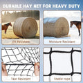 Large Round Bale Hay Net for Horses, 5x5 ft Hay Nets for Horses Slow Feed Knotless, Slow Feeder Hay nets for Horses, Fit