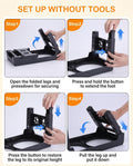 LALOBLUE Collapsible Dog Bowls Raised Elevated Adjust Stand