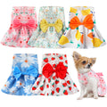 Saintrygo 5 Pieces Floral Dog Dress Cute Dog Skirt Pet Dresses Pet Clothes Dresses Cat Princess Bowknot Clothes Puppy Outfits for Yorkie Puppy Cat, 5 Styles(Cute Style,X-Small)