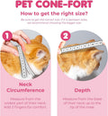 SunGrow Cat Cone Collar Soft, Pet Recovery Elizabethan E Collar Soft Neck Cone to Stop Licking for Cats & Kittens After Surgery, Cat Surgical Recovery Suit for Wound Cover, Puppy Dog & Rabbit Cone