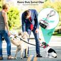 2 Dog Leash, 360° Swivel No Tangle Double Dog Walking & Training Leash, Comfortable Shock Absorbing Reflective Bungee Le