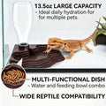 Reptile Water Dispenser, 13.5oz Terrarium Water Bow