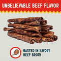 Canine Chews Small Rawhide Twists for Dogs - Pack of 100 5" Beef Flavored Rawhide Sticks for Small Dogs & Puppies - Prot