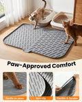 XL Silicone Cat Litter Mat, 40 x 28 Inch, Large Litter Box Mat, Gray
