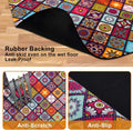 Dog Food Mats for Floors Boho Mat for Cat Food and Water Bowls