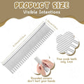 6 Inches Stainless Steel Dual Tooth Cat Comb, Deshedding Dematting Detangler Grooming Tool For Long Haired Cats, Pet Hai