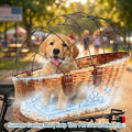 Dog Bike Basket Rear Racks Pet Carrier for Small Dogs up to 20 lbs, Brown