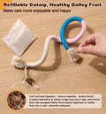 Dgerp Cat Chew Ropes 4Pcs, Cat Toys for Indoor Cats with Refillable Natural Catnip, Safe Teeth Cleaning Chew Toys, Interactive Kitten Nip Toys and All Breeds (19.5 Inches)