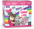Weruva B.F.F. OMG - Best Feline Friend Oh My Gravy!, Rainbow A Gogo Variety Pack! Cat Food, 3oz Pouch (Pack of 12)